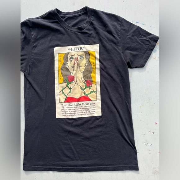 For the Right Reasons T-Shirt Black Unisex NO SIZE Tarot Art Esoteric Cartoon - Picture 5 of 13